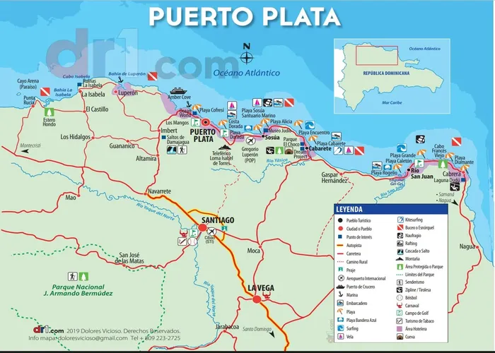 Carte touristique Playa Dorada